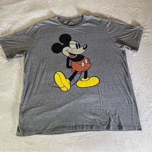 Mickey Mouse Soft Gray Short Sleeve Tee Shirt